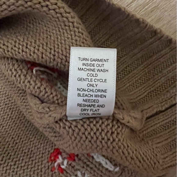 Hazel Moon Mushroom Cardigan Brown Cropped Knit Cottagecore Naturecore Sz Small - Picture 8 of 8